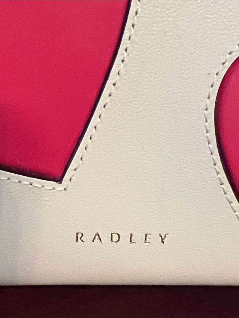 RADLEY LONDON Cream Satchel with Red Heart Appliqués - Picture 7 of 12